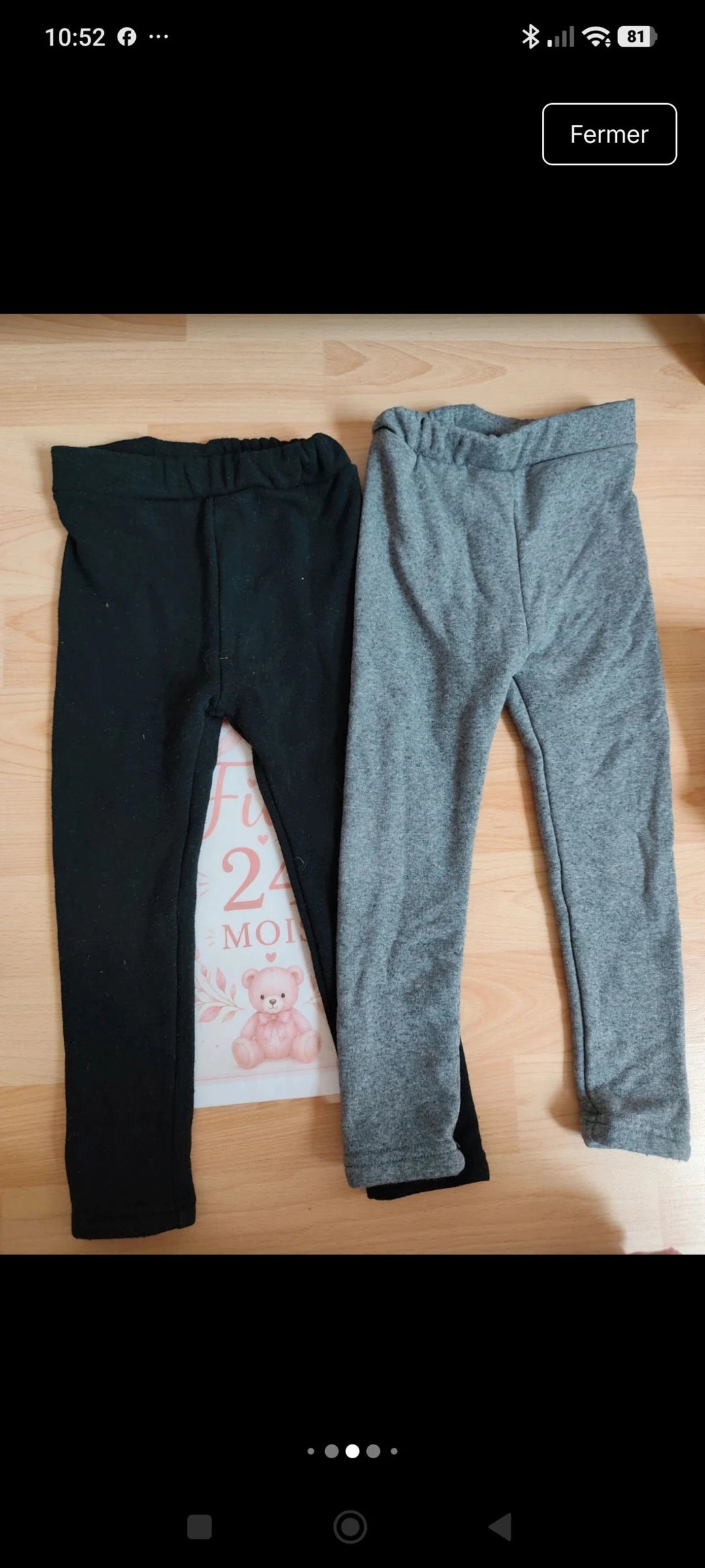Set of 6 winter leggings 24 months – photo 4